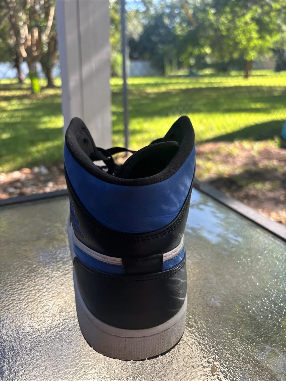 Air Jordan 1 Mid Racer Blue Black White Men’s Size 12 554724-140